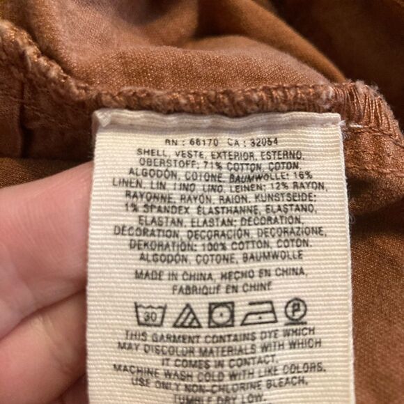 Anthropologie The Wanderer cotton linen utility pants w/ pockets - Picture 8 of 9